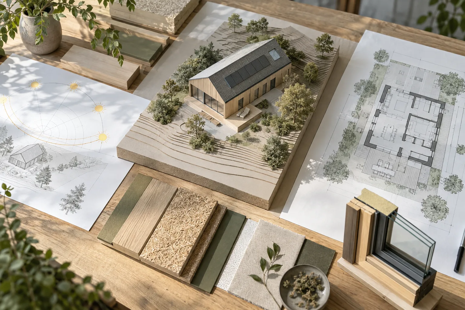 Layout study for Sustainable or passive homes