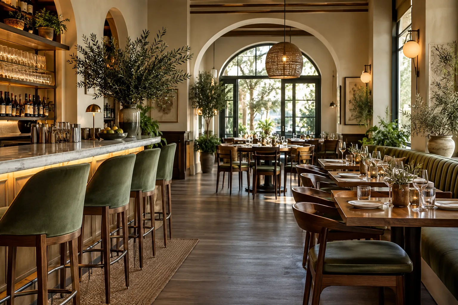 Interni per ristoranti e caffetterie